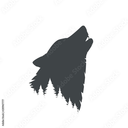 Wolf silhouette
