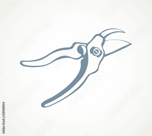 Vector drawing. Pruner