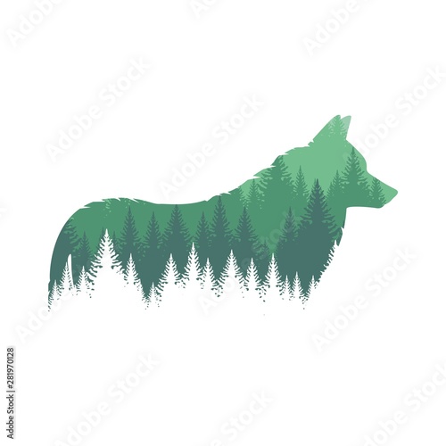 Wolf silhouette