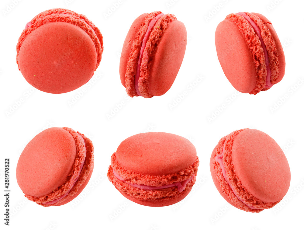sweet and colorful dessert macarons isolated on white background sweet and colorful dessert macarons isolated on white background