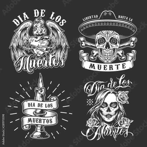 Dia De Los Muertos vintage prints