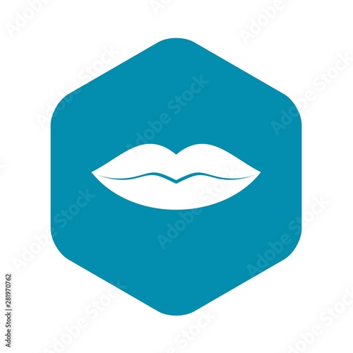 Female lips icon. Simple illustration of female lips vector icon for web