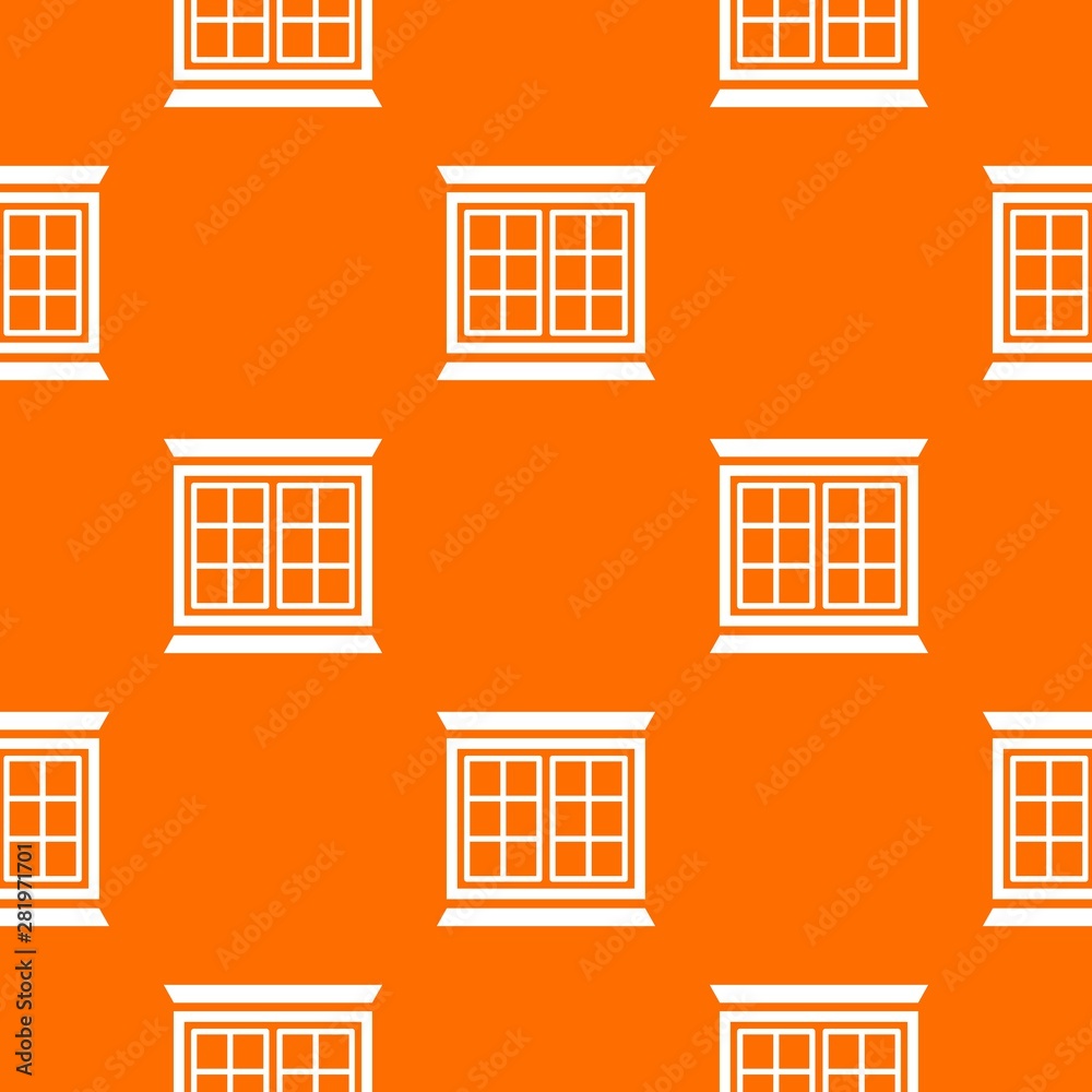 Modern window frame pattern vector orange for any web design best