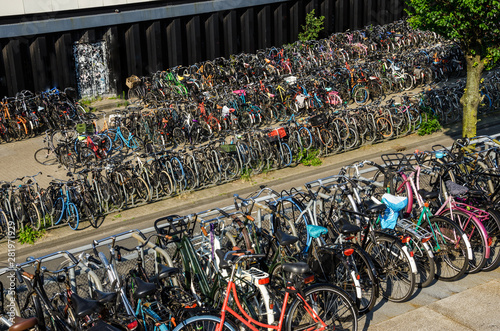 bicycle parking open air multi storey netherlands amsterdam