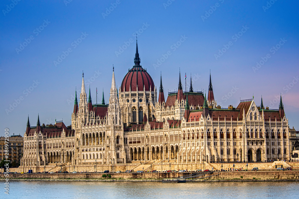 Close up shot of the Hungarian Parliament building Close up shot of the Hungarian Parliament building