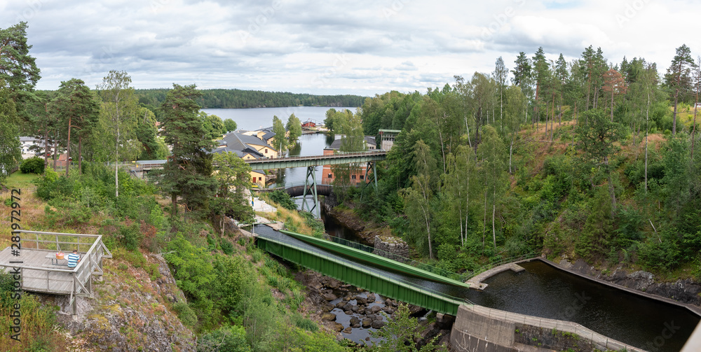 View of the aqueduct of Haverud, Sweden. 
