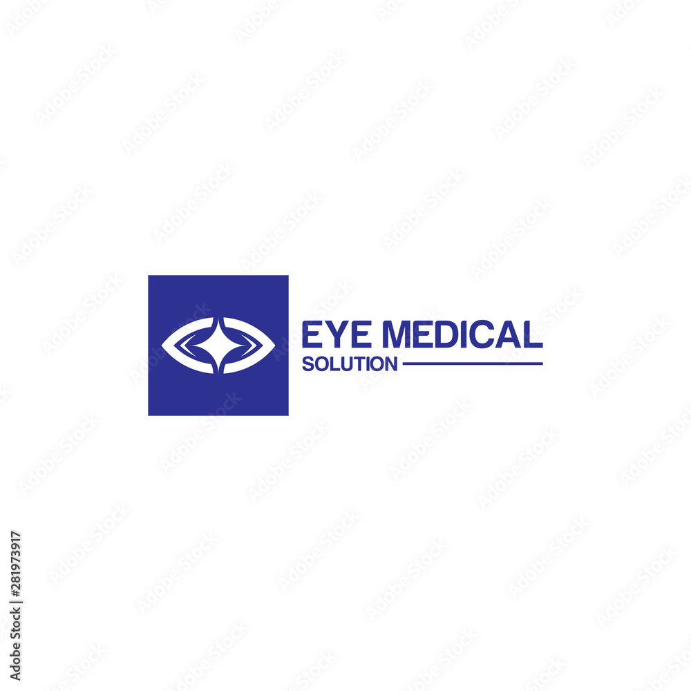 square logo design with eye concept for medical square logo design with eye concept for medical
