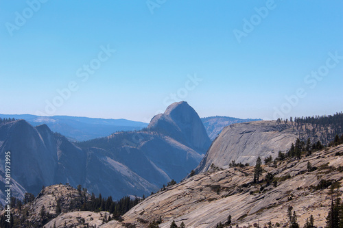 Yosemite National Park - Olmsted Point - View of Half Dome via Tioga Pass, California, USA