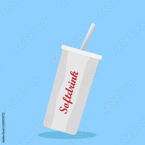 Softdrink Getränke Becher aus Plastik Illustration