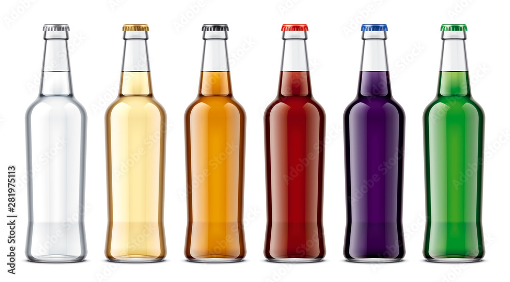 Glass bottles mockup. Glass bottles mockup.