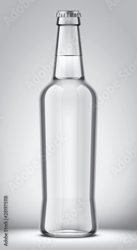 Glass bottle mockup. 