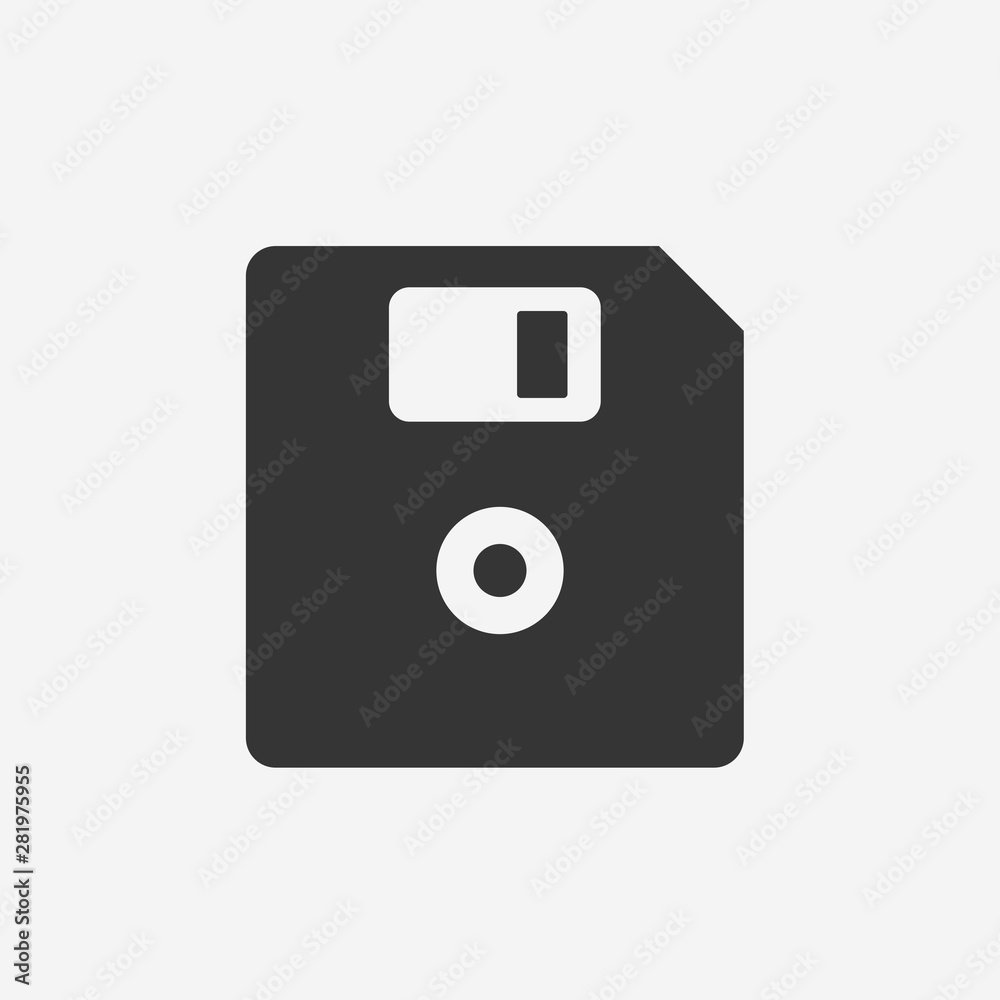 Floppy disc, save icon. New trendy floppy disc vector illustration symbol. Floppy disc, save icon. New trendy floppy disc vector illustration symbol.