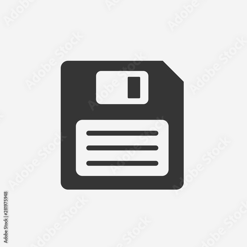 Floppy disc, save icon. New trendy floppy disc vector illustration symbol.