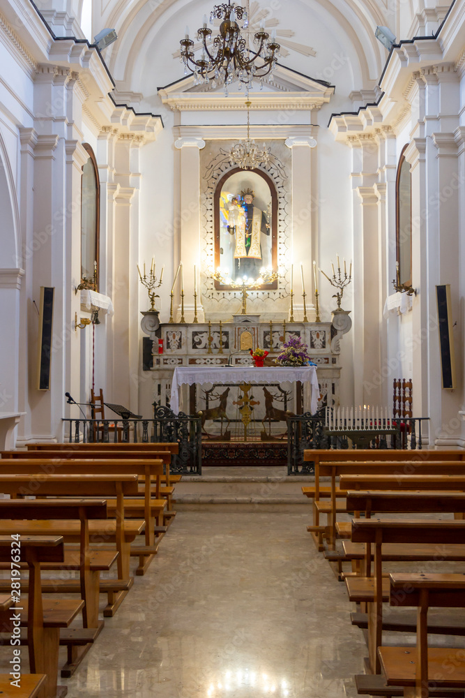 interior of the church of sant'antonio di castello matese