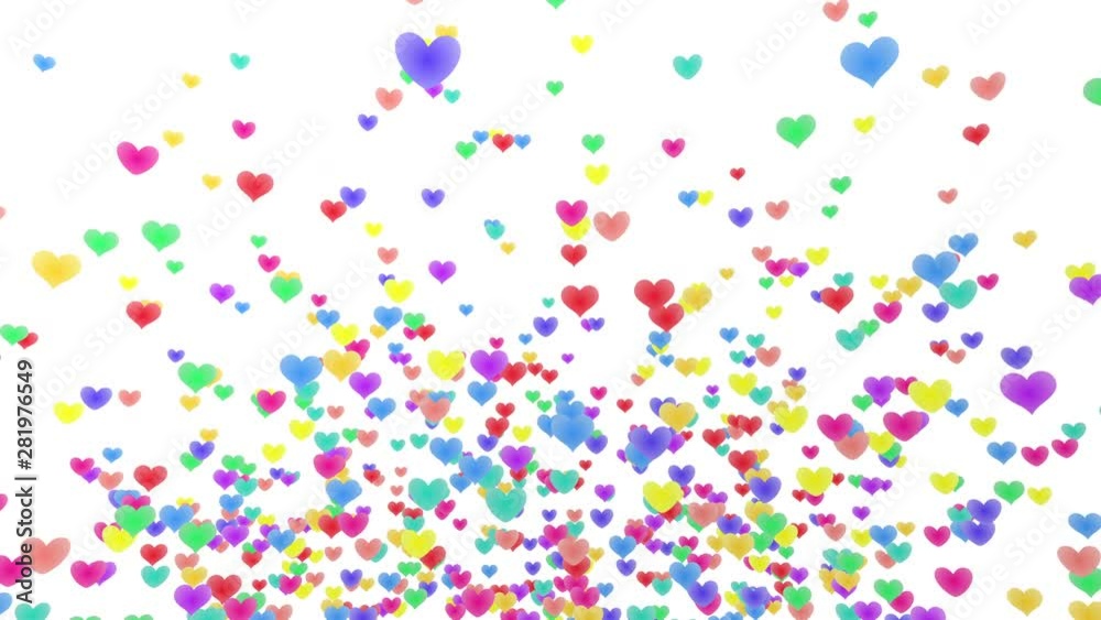 Heart Flower Petals and Particles background Heart Flower Petals and Particles background