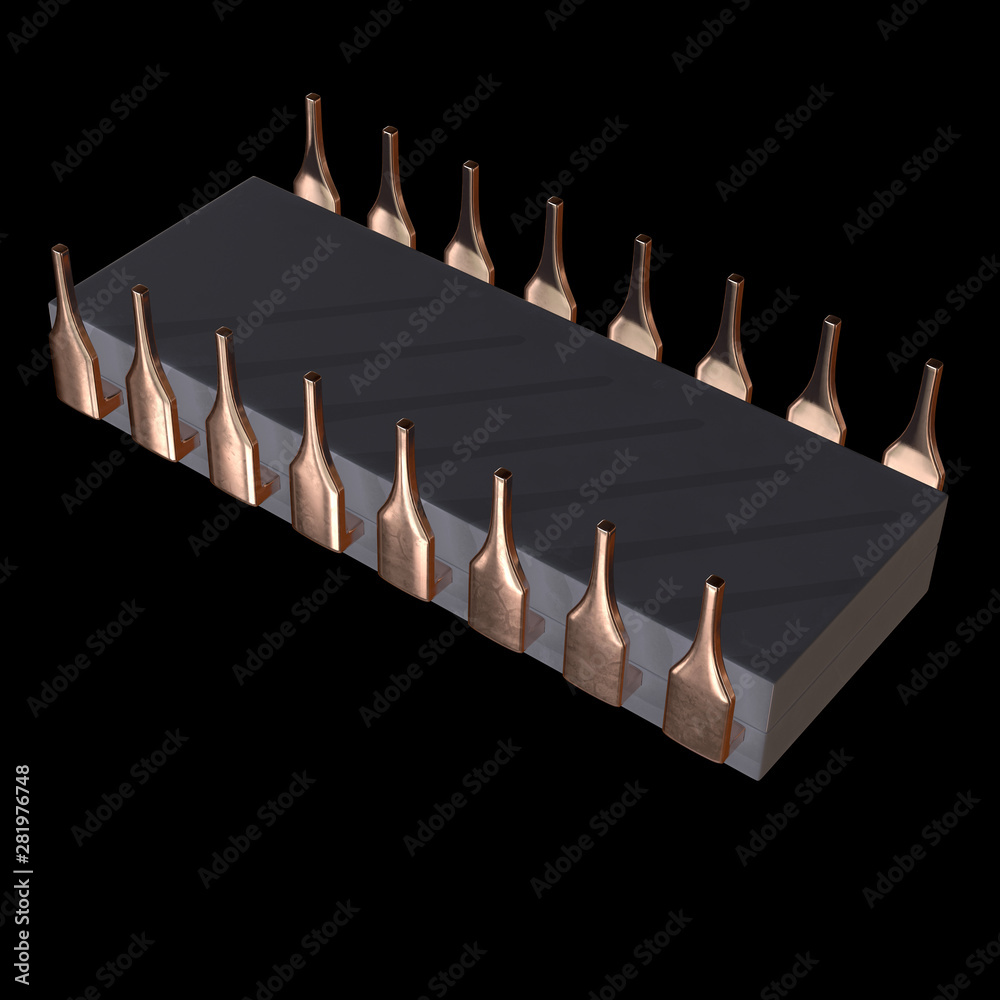 Microchip quantum processor, micro-processor with board electronic CPU 3d render illustration on black Microchip quantum processor, micro-processor with board electronic CPU 3d render illustration on black