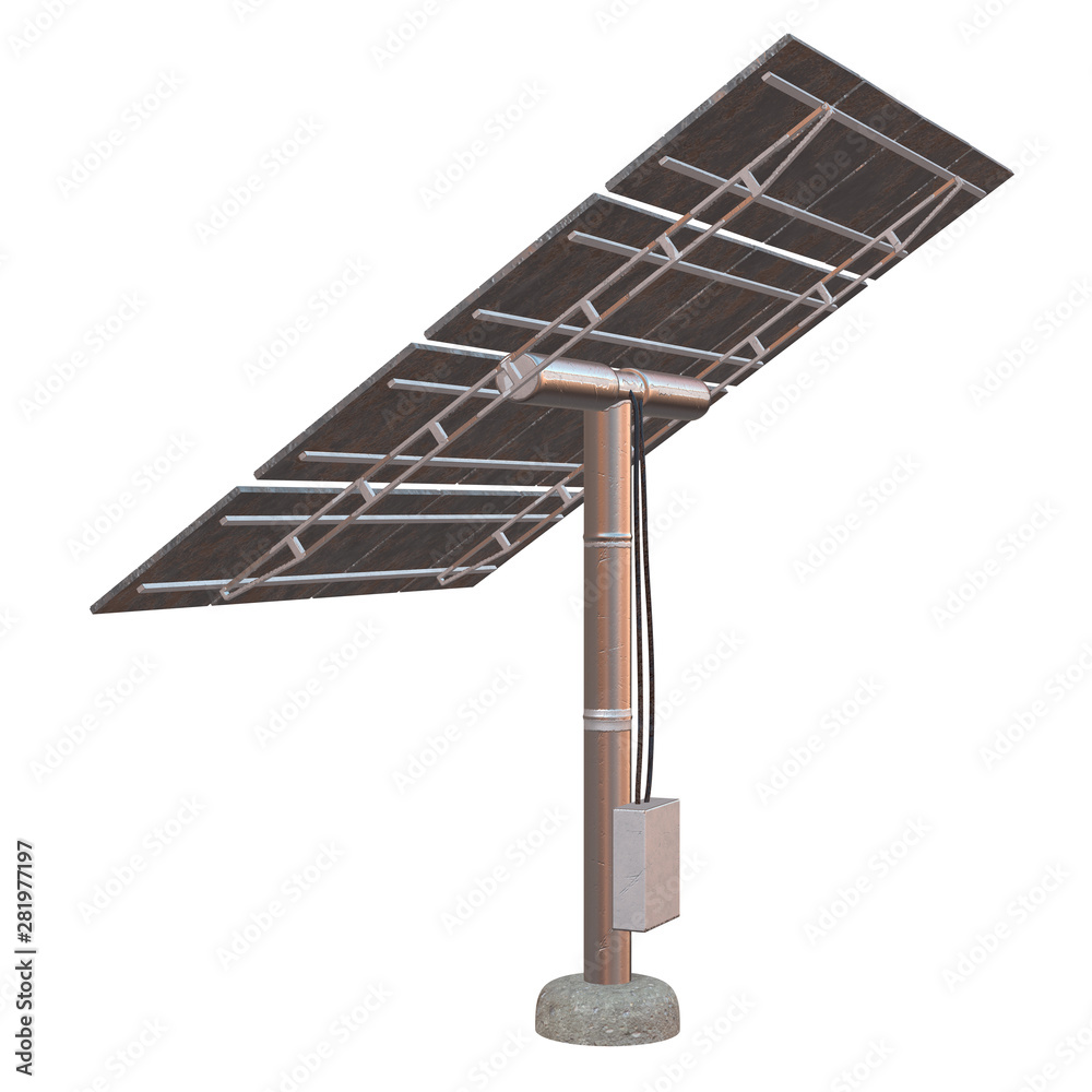 Solar energy panel. 3d render illustration isolated on white background. Solar energy panel. 3d render illustration isolated on white background.
