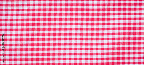 texture of red checkered picnic blanket