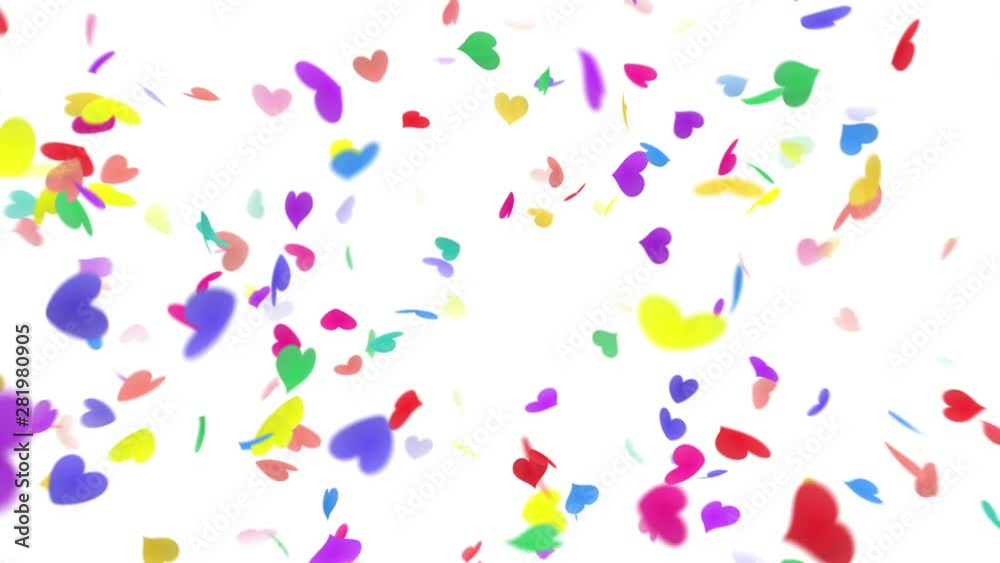 Heart Flower Petals and Particles background Heart Flower Petals and Particles background