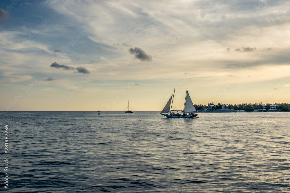 Obraz premium Beautiful sunset in Keywest. Miami, Florida