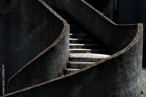 Concrete stairs in the suburbs of Bilbao