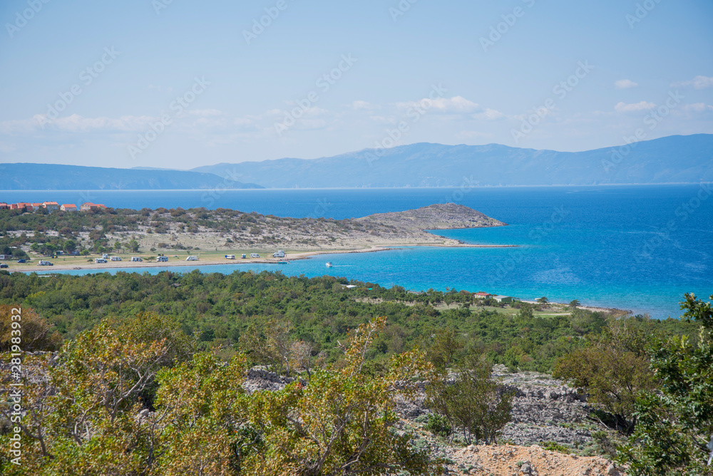 Panoramic view to the Losinj island, Croatia