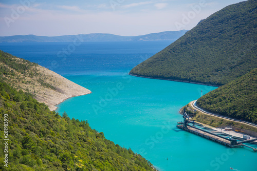 Peaceful view of the canyon Krka river in a beautiful summer day. Location place Krka National Park, Skradin town, Croatia, Europe. Scenic image of tourist destination. Discover the beauty of earth. © Andrew Baigozin