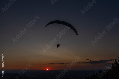 Paragliding from Javorovy hill over Trinec town