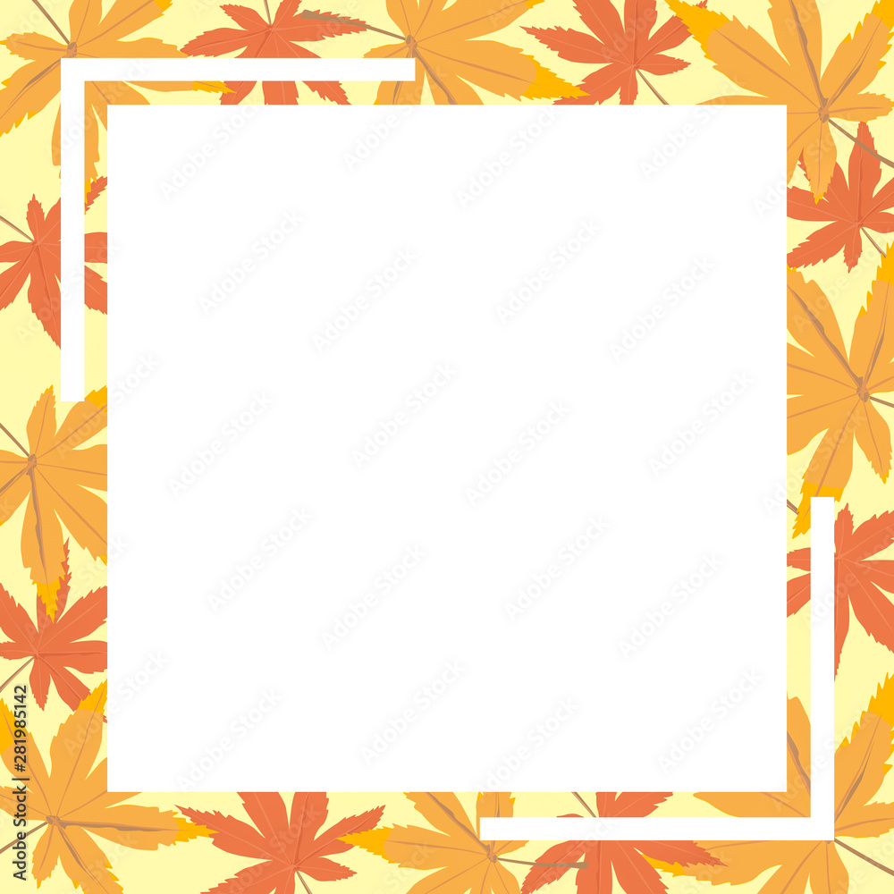 Autumn leaves decorated with white blank space for your message Autumn leaves decorated with white blank space for your message