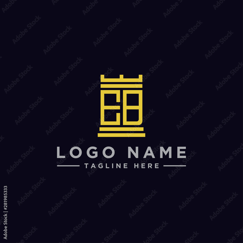 Obraz premium the logo design inspiration for the company from the initial letters EB logo icon. -Vectors