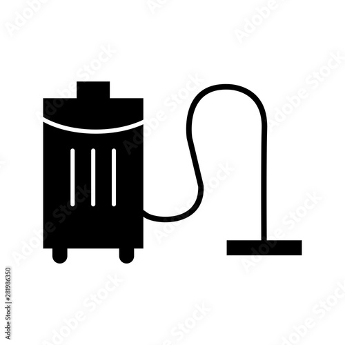 Beautiful vaccum cleaner glyph black icon