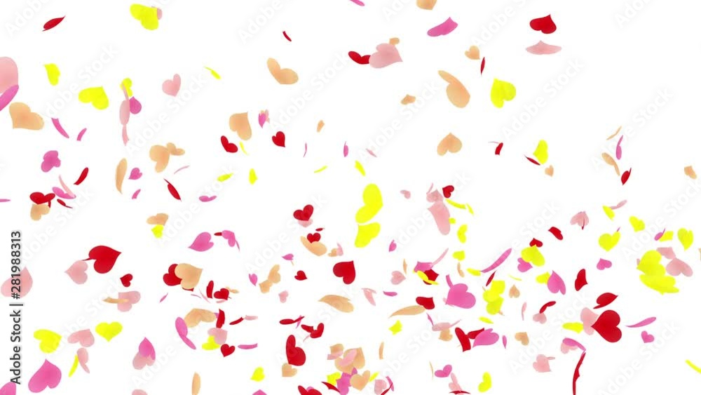 Heart Flower Petals and Particles background Heart Flower Petals and Particles background