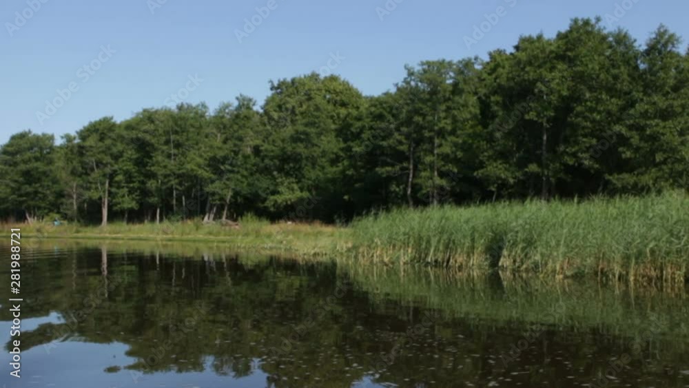 beautiful landscape on the river bank view from aboard the boat beautiful landscape on the river bank view from aboard the boat