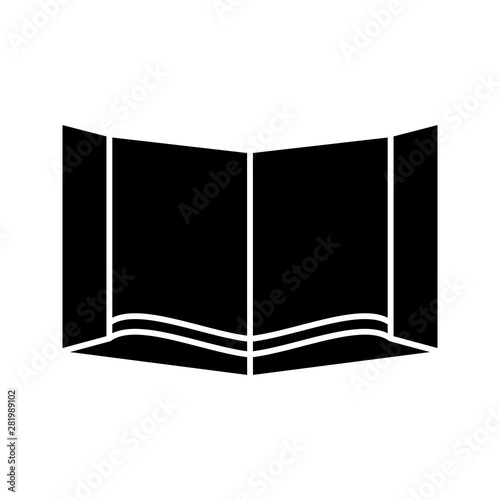 Beautiful holy book Glyph black icon