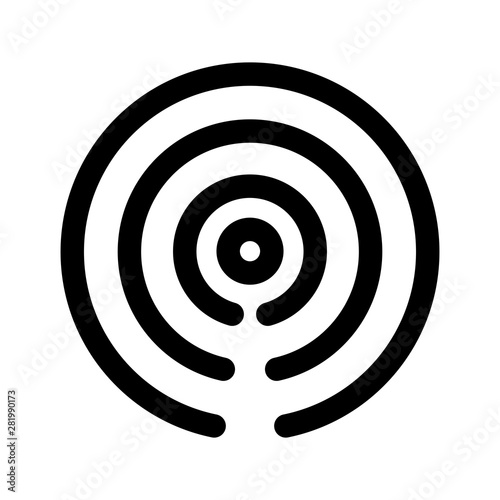 Beautiful personal hotspot glyph black icon