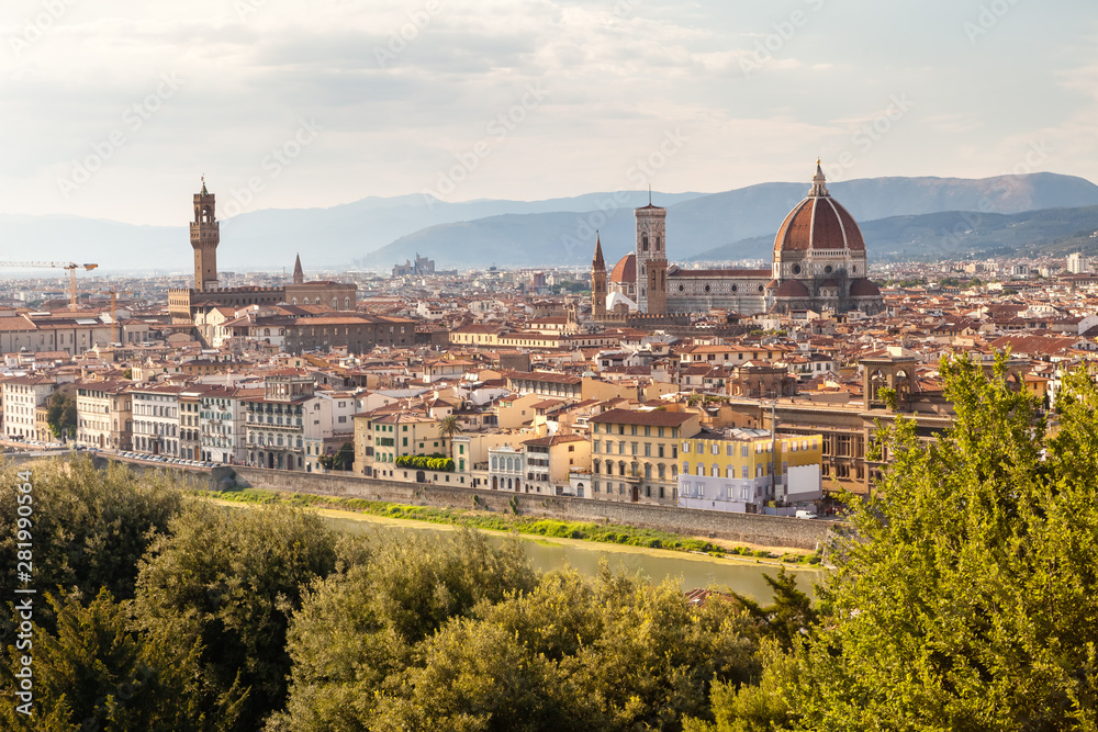 Panoramic view on Florence, Florence, Tuscany, Italy