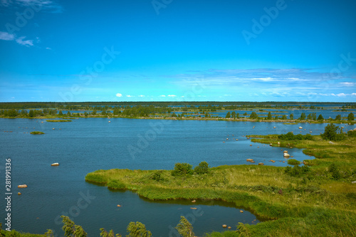 Summer landscape in FInland  Mustasaari. Beautiful nature