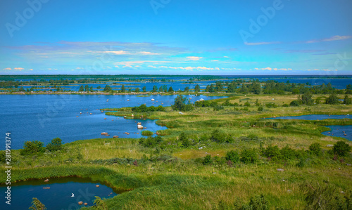 Fototapeta Naklejka Na Ścianę i Meble -  Summer landscape in FInland, Mustasaari. unreal nature