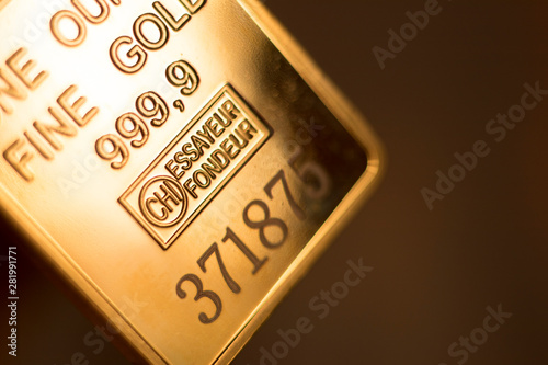 Photography Gold bullion ingot 999.9 bar