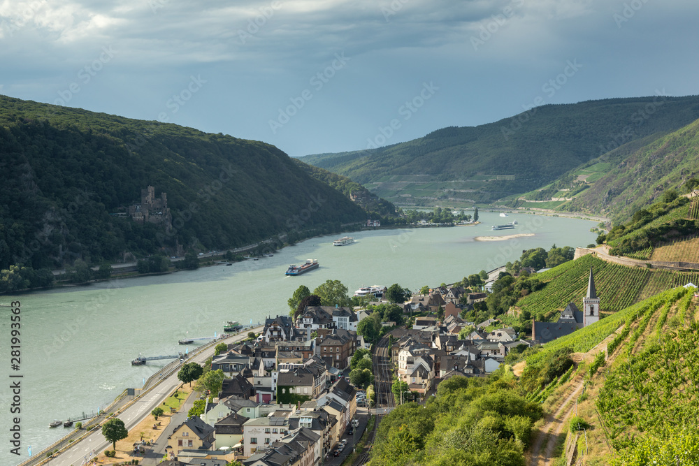 Lookout Middle Rhine Valley near Assmannshausen