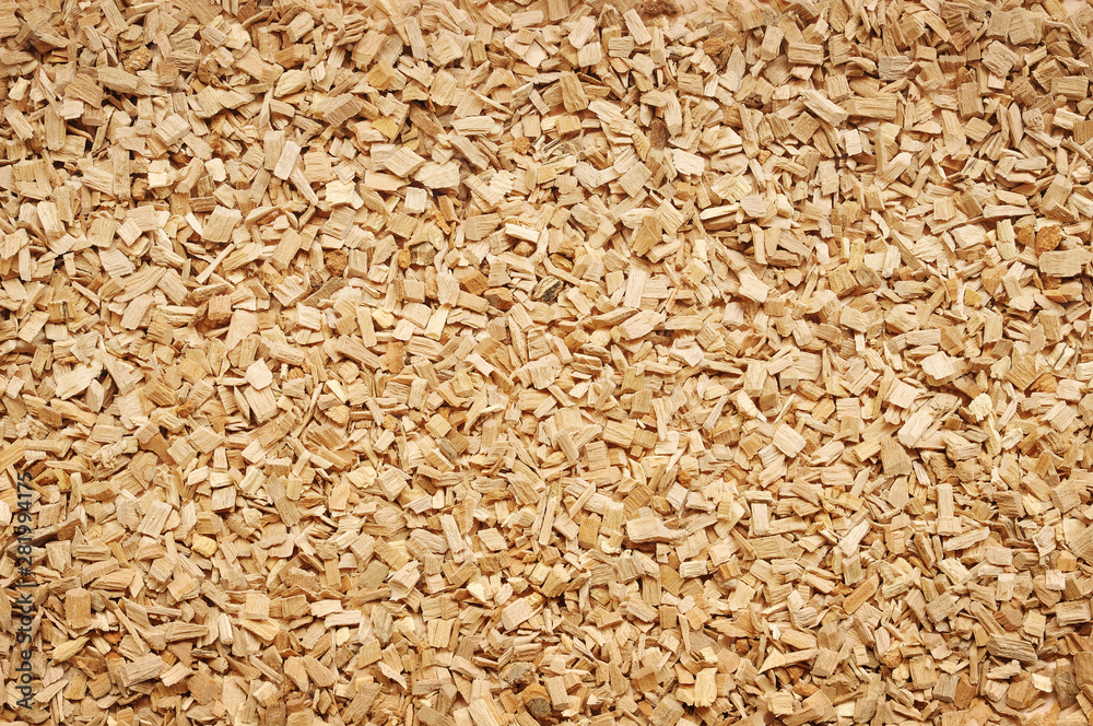 Layer of small wood chips Layer of small wood chips