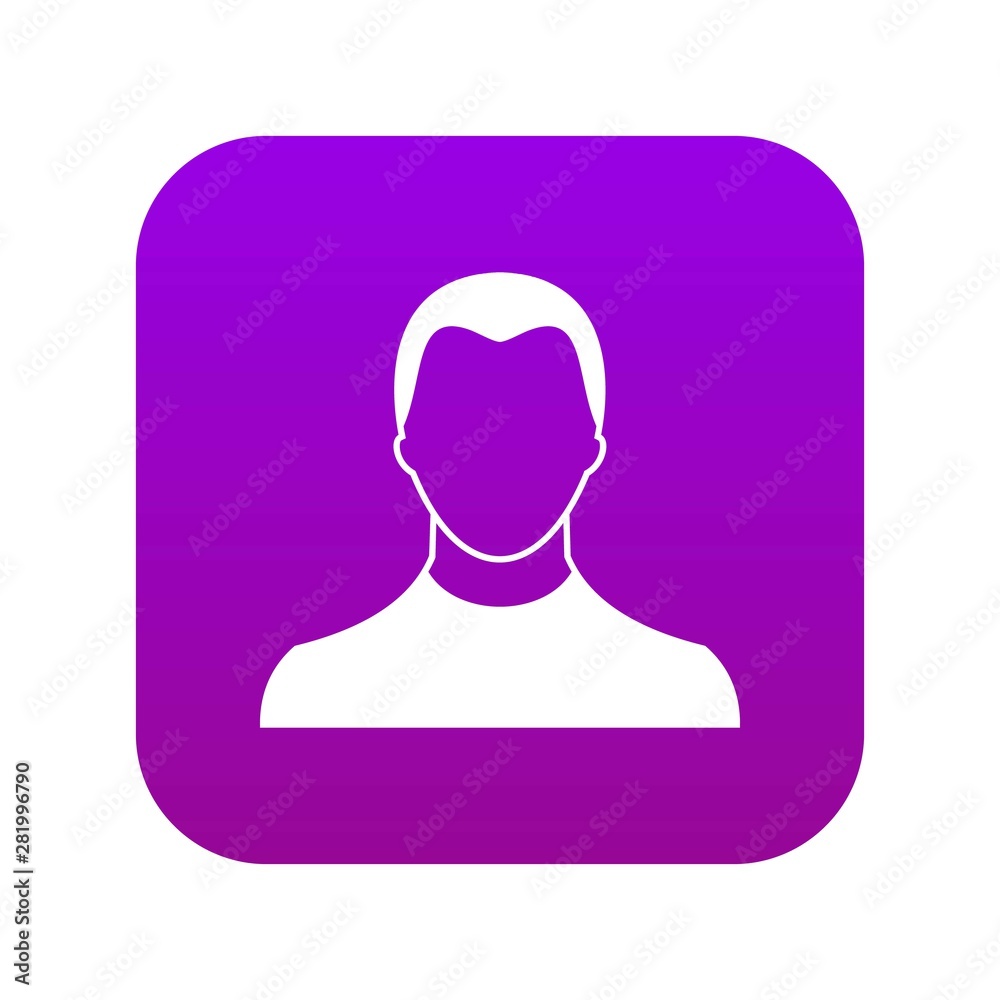 User icon digital purple for any design isolated on white vector illustration User icon digital purple for any design isolated on white vector illustration