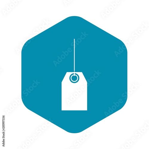 Blank black tag icon. Simple illustration of blank black tag vector icon for web