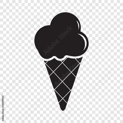 Cold ice cream icon. Simple illustration of cold ice cream vector icon for web