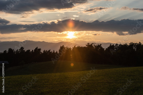 Sonnenuntergang - Blick Obersteiermark