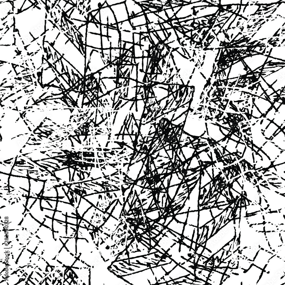 Obraz premium Black white grunge background. Abstract monochrome vector seamless texture