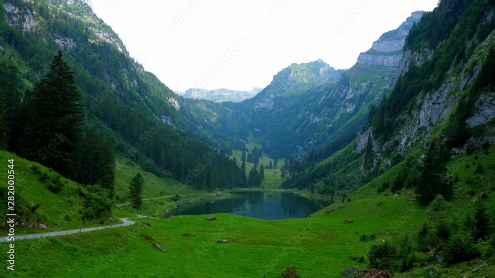 Typical picturesque landscape of the Swiss Alps in Switzerland Typical picturesque landscape of the Swiss Alps in Switzerland