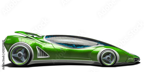 super car from future no brand in a white background