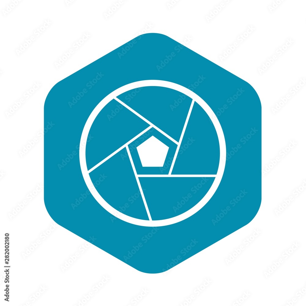 Photographic lens icon. Simple illustration of photographic lens vector icon for web Photographic lens icon. Simple illustration of photographic lens vector icon for web