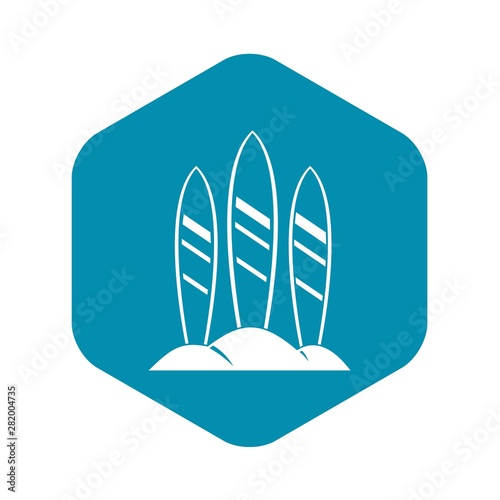 Serfing board icon. Simple illustration of serfing board vector icon for web